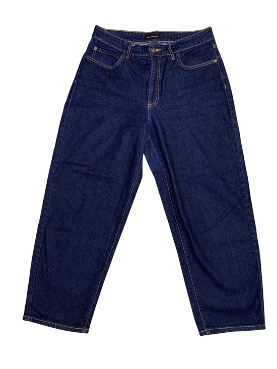 Free Assembly Denim - Free Assembly Dark Wash Barrel Leg Jeans with Gold Stitching - NWOT - Size 10